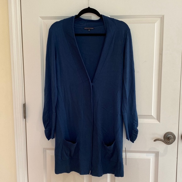 Adrianna Papell Slate Blue Long Cardigan Sweater - Picture 1 of 5
